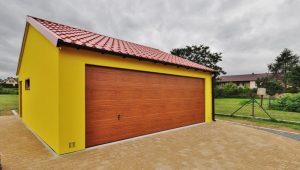 Garaż ocieplany Duo-Classic żółty - 2 samochód, 6,0m x 5,80m