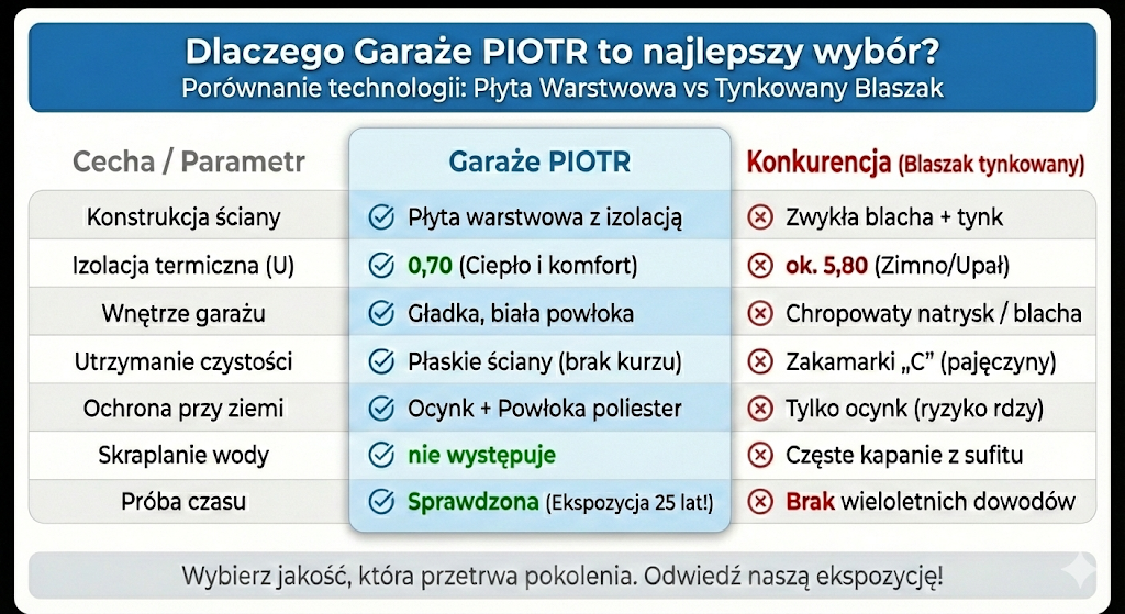 blaszak czy garaż z płyty warstwowej co lepsze?